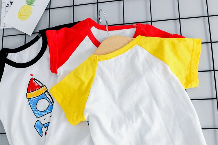 Baby Boys Clothing Sets Cute Summer Rocket T-Shirt Toddler Clothes Suit for Kids Outfits Denim Shorts Outfit Infant Boy Clothes (16)