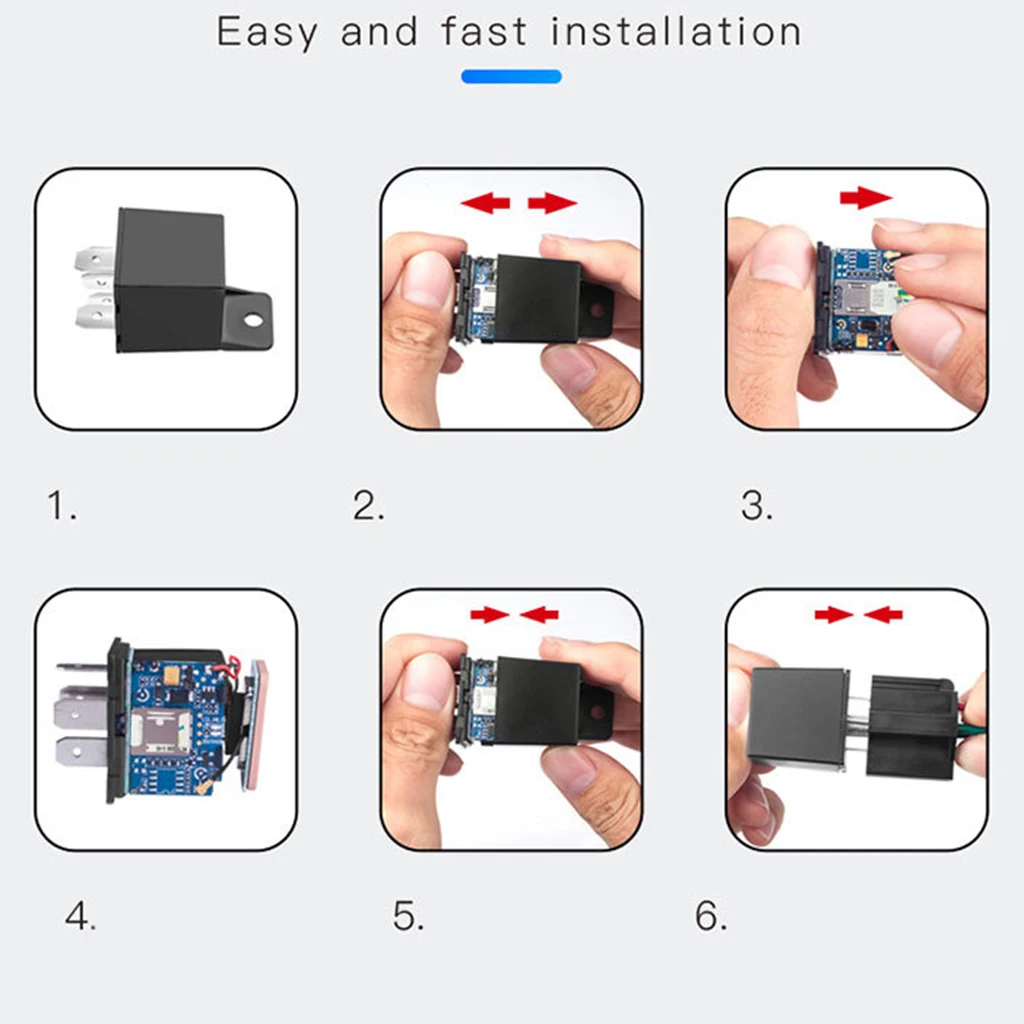 Relay GPS Tracker Mini GPS Tracker Car GPS Locator Cut Off Oil Fuel  GPS LBS Anti-theft Tracker Real-time Track Remote Control