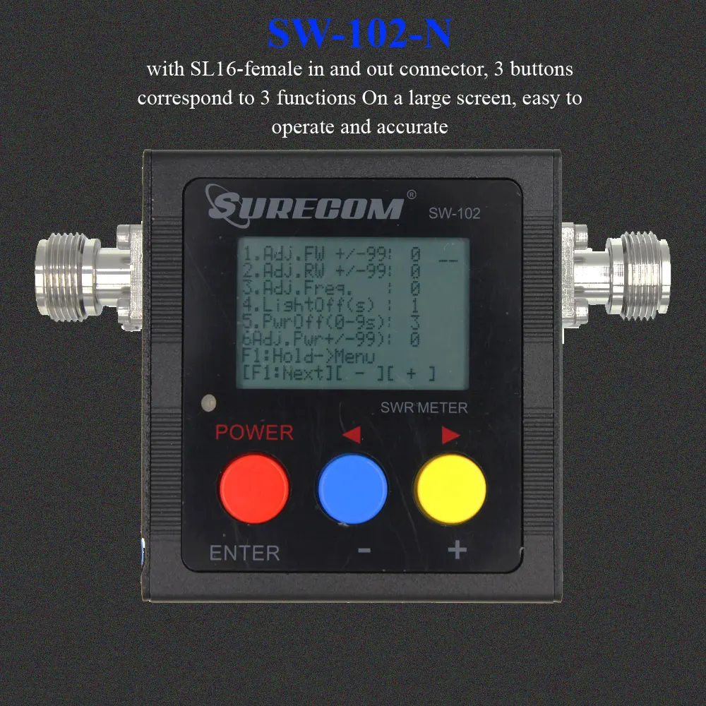 SURECOM SW-102 метр 125-520 МГц цифровой VHF/UHF мощность и КСВ метр SW102 для двухстороннего радио
