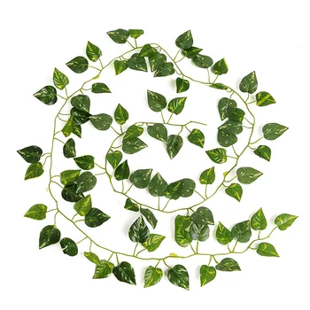 

Rattan Fake Foliage Plastic/Silk Cloth Home Leaves 2M Long Artificial Ivy Wall Sticker Decor Garden Frame Decoration Railings