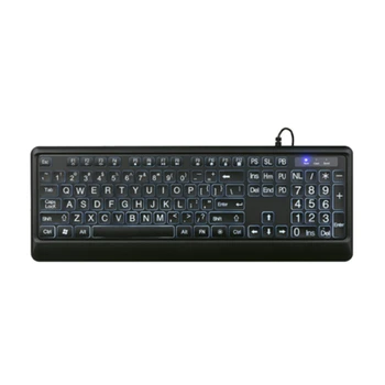 

Wired Keyboard, Illuminated Keyboard, Large Font Backlight to Protect Eyesight, for Internet Cafes, Schools, Companies