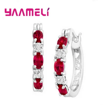 

Classic Women's Hook Earrings 925 Sterling Silver Trendy Jewelry Claw Inlaid Crystal Wedding Festival Earrings