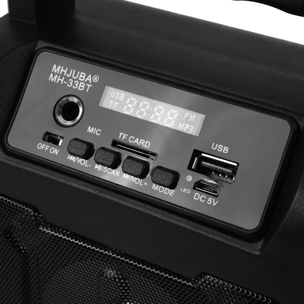 S33 беспроводной Bluetooth с экраном аудио квадратный танец с микрофоном функция аудио мини портативный карты Открытый карты небольшой аудио