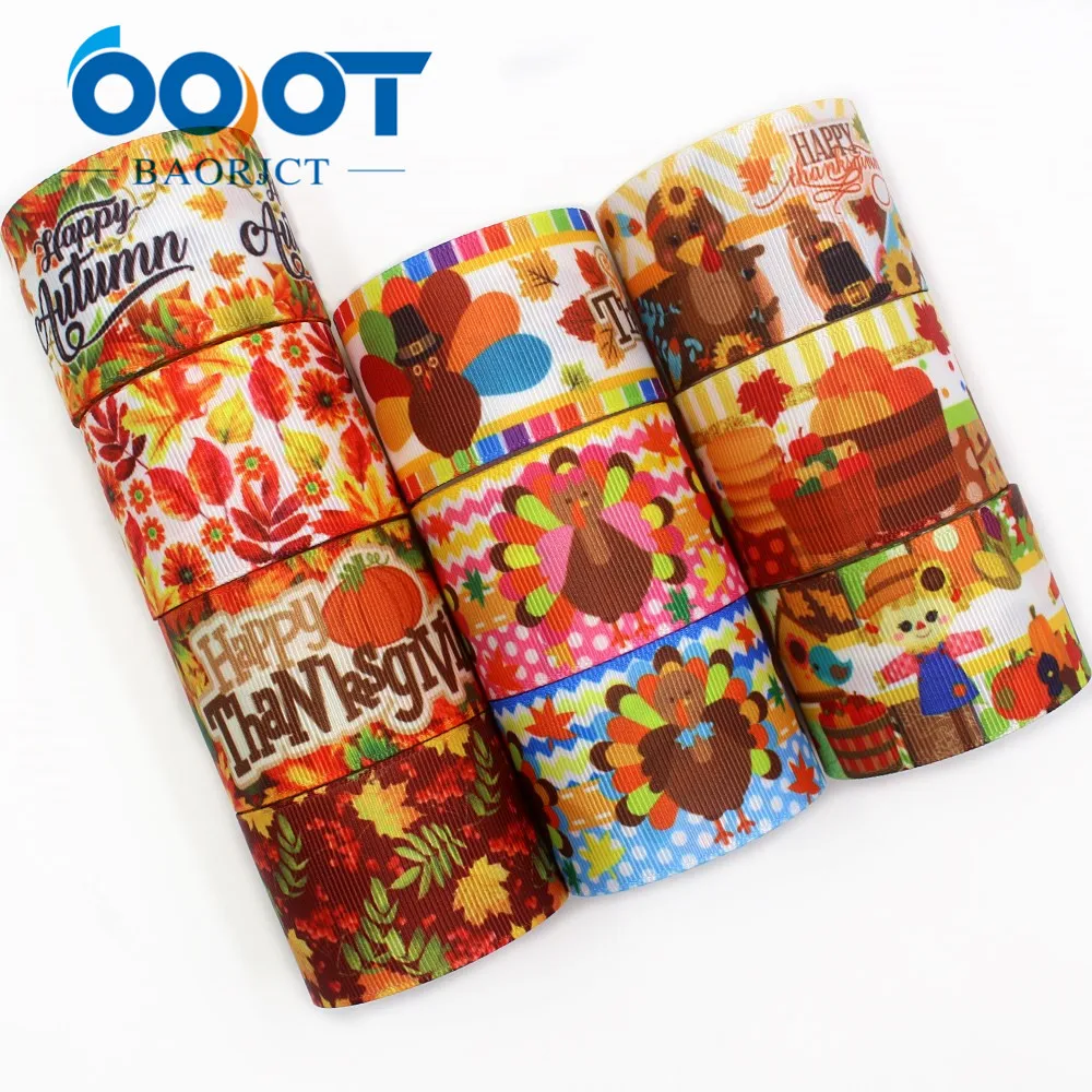 OOOT BAORJCT I-19831-2019 38 мм 10 ярдов Осень День благодарения тепловой передачи печатных