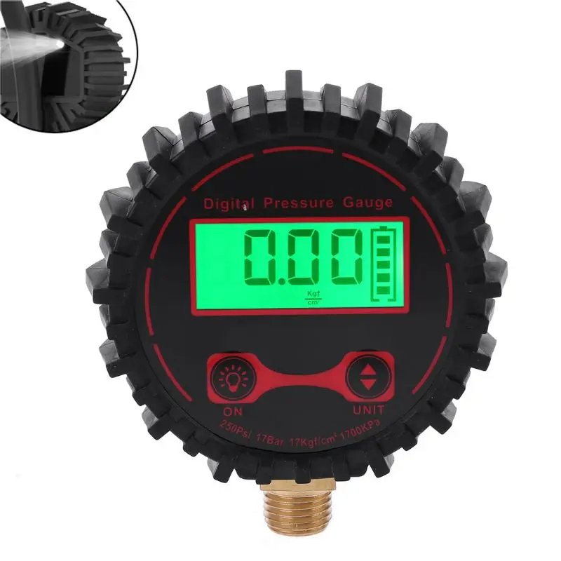 

Digital Tire Pressure Guage with Flashlight 0-250 PSI 1/4" for Car Truck Bicycle