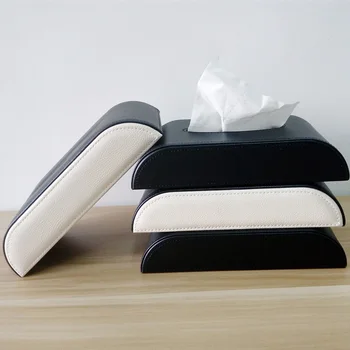 

Leather Tissue Cover Case Portable Rectangular Hanging Tissue Holders Seat Back Napkin Storage Holder Car Tissue Storage Tools