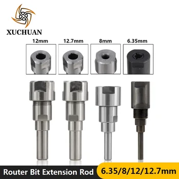 

1pc 6.35/8/12/12.7mm Shank Router Bit Collet Extension Rod For Engraving Mchine Tool Holder Collet Extension Rod