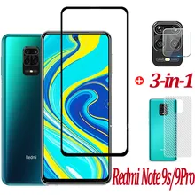 3-in-1 Phone Protective Glass,Tempered Glass Redmi Note 9S Screen Protector Galss 9H Scratch resistant Front Film For Xiaomi Redmi Note 9 S Nota 9s Safty Glasses