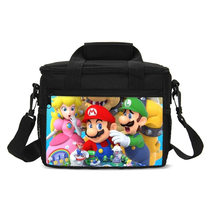 Super Mario Bros школьная сумка в стиле аниме набор для детей, женщин, мужчин, рюкзак, сумка для ручек, сумка для льда, Mujer Escolar Bolsa Termica - Цвет: SCBU019001VG2