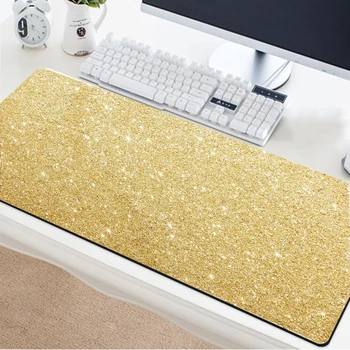 

Yuzuoan Golden Marble Game Mouse Pad Desktop Laptop Office Special Large Comfortable Non-slip Mouse Pad Custom Photo Size LOGO