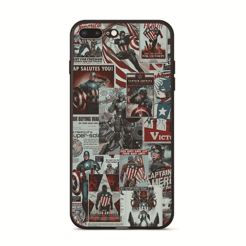 case 5 Герои комиксов Marvel, плакат, мягкий чехол для телефона, для iphone xs 11 pro xs max x xr 7 6s 8 6 plus 5S se 5, ТПУ чехол, паук, Железный человек - Цвет: case 5