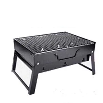 

bbq grill 35*27*20cm Picnic BBQ Charcoal Grills for Barbecue & Sliver Outdoor Stainless steel Hiking Charcoal Camping Grill