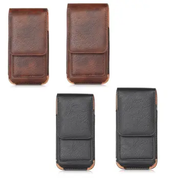 

Men PU Leather Waist Belt Bag Small Hook Fanny Waist Bag Hip Bum Pack