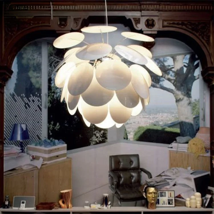 Discoco A pendant lights Danish Designer white light LED Decor Iron pine cone lamp Bedroom home deco | Освещение
