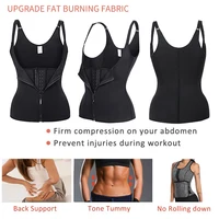 Women Waist Trainer Corset Shapewear Waist Cincher Vest with Hook Zipper Adjustable Strap Body Shaper Neoprene