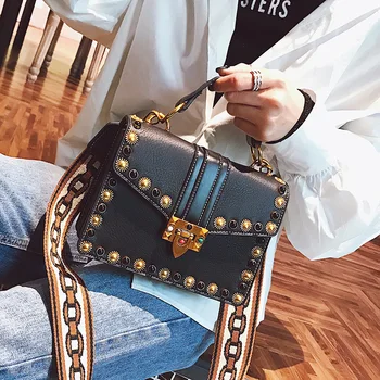 

Fashion Retro Female Handbag 2020 New High-quality PU Leather Women bag Rivet Tote bag Portable Shoulder Messenger Bag