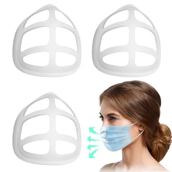 

Mascarilla Personal Health Care 3pcs Cool Mask Bracket Protect Lipstick Washable Reusable Silicone Bracket Reusable Masks