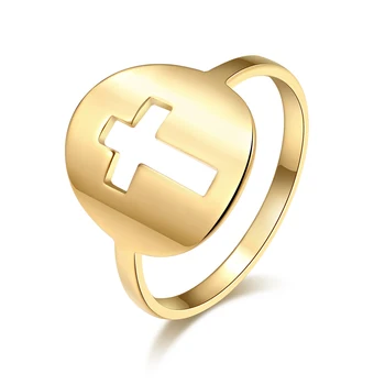 

DOTIFI For Women and Men Ring 316L Stainless Steel Classical Hollow Cross Design Party Jewelry Gift R245