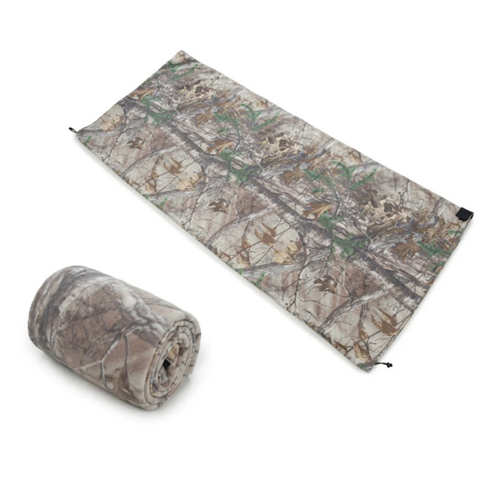 Camo Палатка для путешествий, флисовый спальный мешок, двусторонний, для кемпинга, на молнии, моющийся, складной, для улицы, мягкий, утолщенный, теплый - Цвет: Camo
