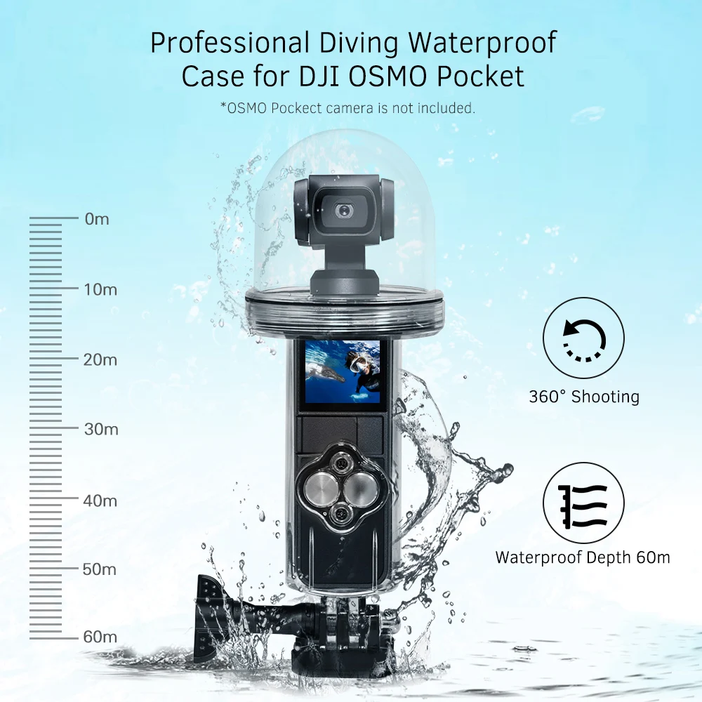 Профессиональный водонепроницаемый чехол для камеры для дайвинга DJI OSMO, карманный защитный чехол для камеры, корпус для съемки под водой, 60 м
