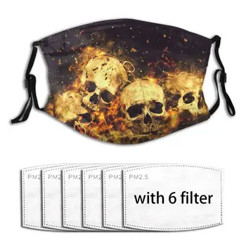 

Skulls And Bones As Conceptual Spooky Horror Halloween Adults Mask With Replaceable Filter Dust Mask Face Mask