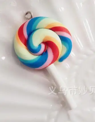 Kawaii полимерная Мягкая Керамика леденцы подвески личности Подвески с флаконами Смола DIY изысканные серьги ожерелье DIY - Окраска металла: .
