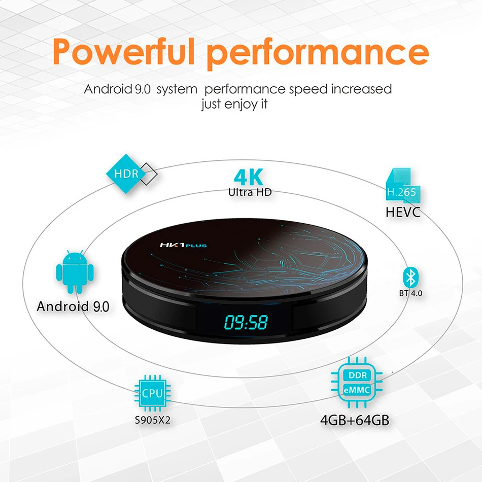 4 ГБ 64 ГБ Android 9,0 Smart tv BOX HK1 PLUS Amlogic S905X2 Dual Wifi BT4.0 USB3.0 H.265 4K Youtube Google Voice Assistant HK1PLUS