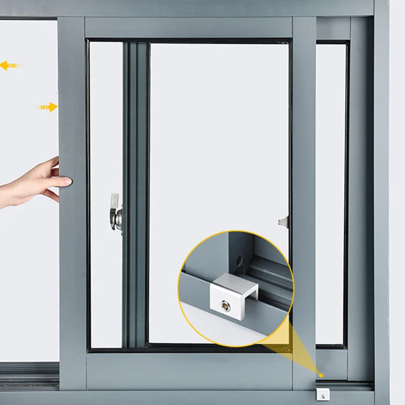 Adjustable window limiter latch position Stopper home Hotel Sliding Sash Door Restrictor security lock Child Safety protection