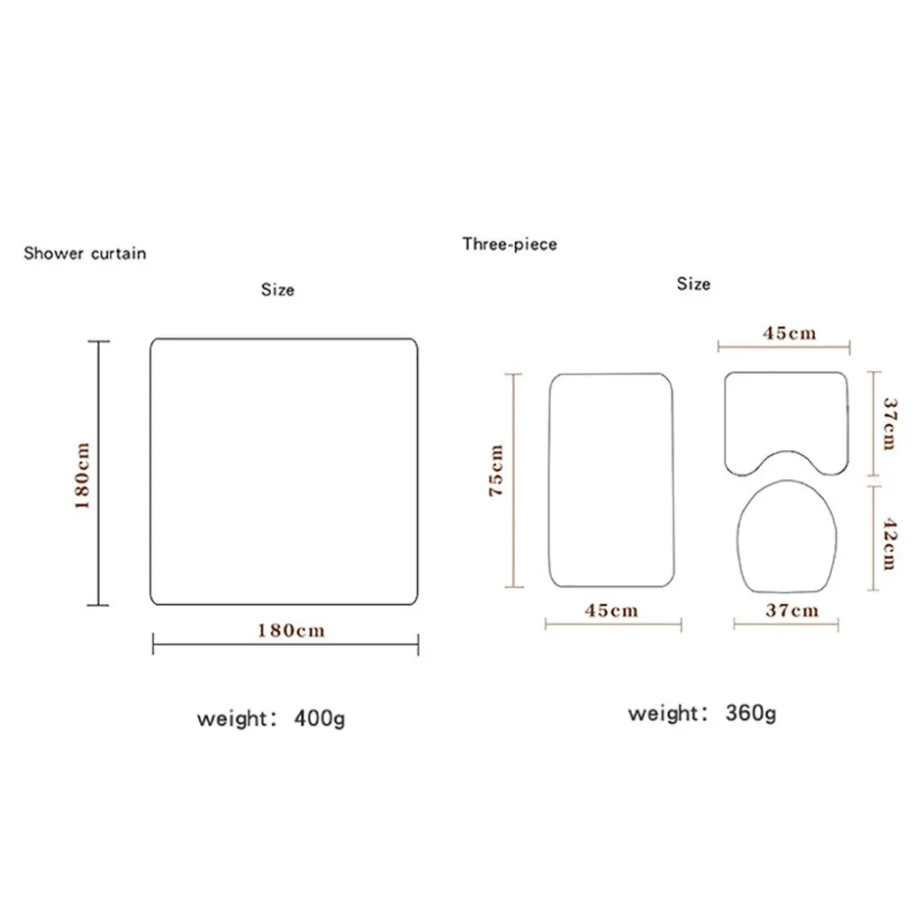 4 шт. коврик для ванной комнаты рождественские Шторки для душа с принтом коврик набор Противоскользящий кухонный коврик для ванной комнаты и туалета коврик моющийся@ 12