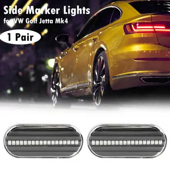 

1 Pair Smoked Lens Sequential Flowing LED Side Marker Lights Fender Blinker Lamps for VW Golf Jetta Bora Mk4 Car Signal Lamp
