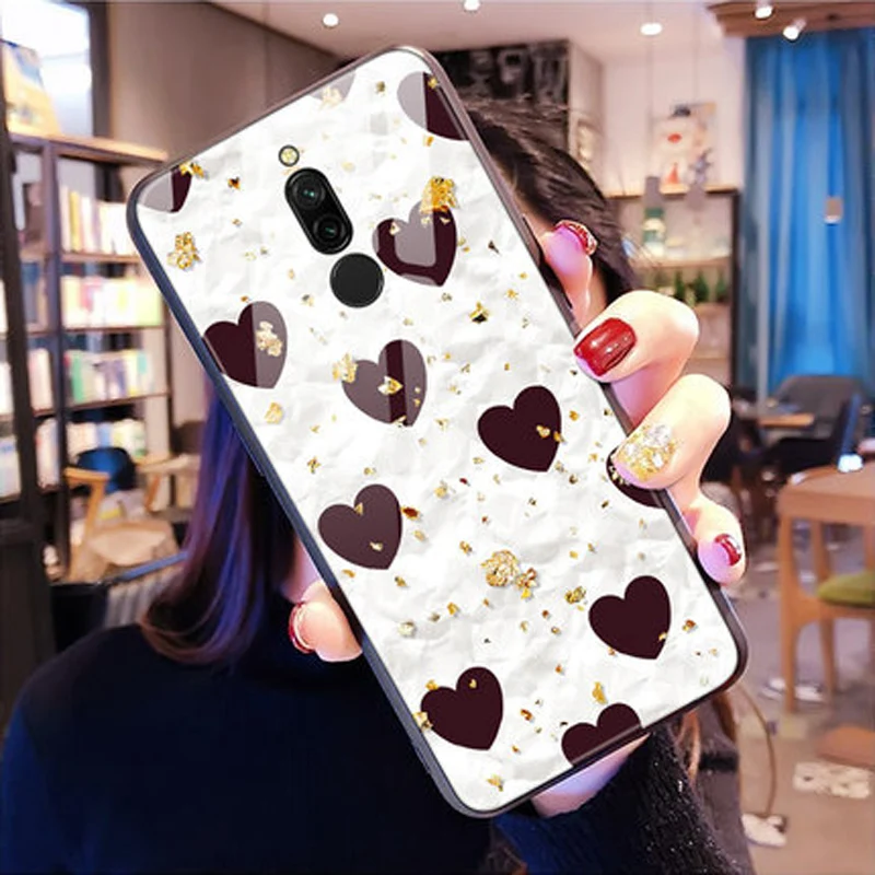 Для xiaomi redmi 8 чехол из закаленного стекла+ ТПУ Рамка твердая задняя крышка для xiaomi redmi 8 стеклянный чехол для Red mi 8 защитная оболочка