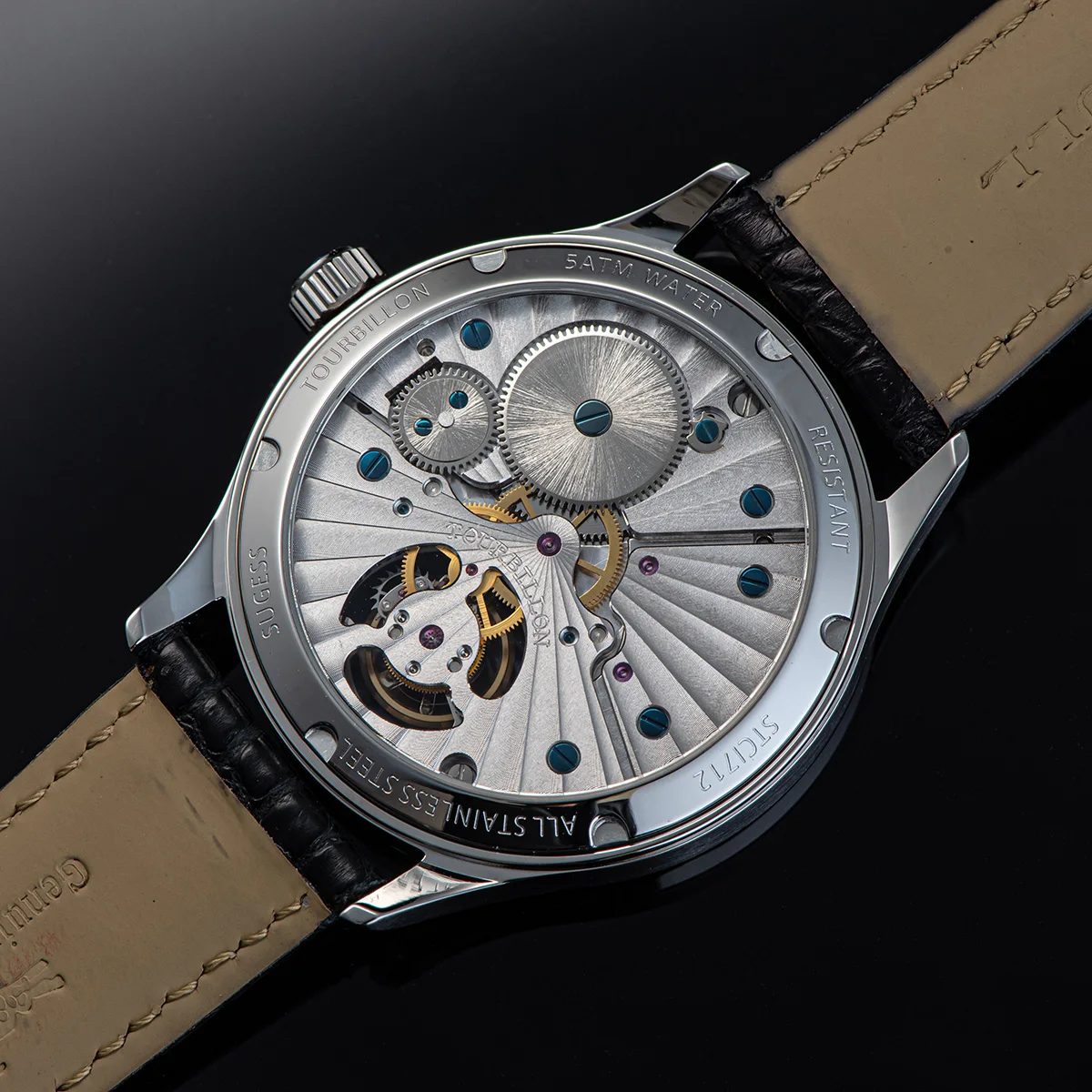 Sugess 2021 Tourbillon Watch Luxury Men Mechanical Wristwatches Hand Wind Seagull ST8230 Movement Sapphire Crystal Luxury Gift