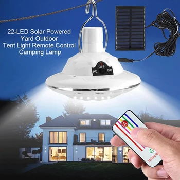 

Solar Emergency Lamps 12/22 LEDS With Remote Control Outdoor Camping White Solar Panel Outdoor Solar Camping Lights Rechargeable