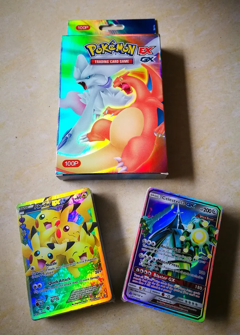100 шт./набор TAKARA TOMY Pokemon карточные игровые карты EX MEGA GX посылка карточные игрушки для детей Хобби Коллекционные игры
