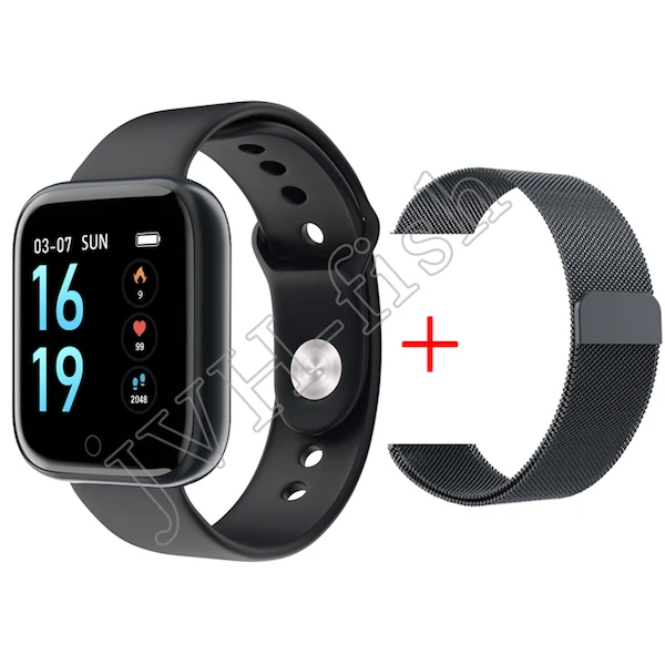 Smart Watch T80 Sports Fashion Blood Pressure Watch Tracker Heart Rate Monitor Fitness Bracelet Sleep Tracker Pedometer IWO9 - Цвет: T80 black Match 1