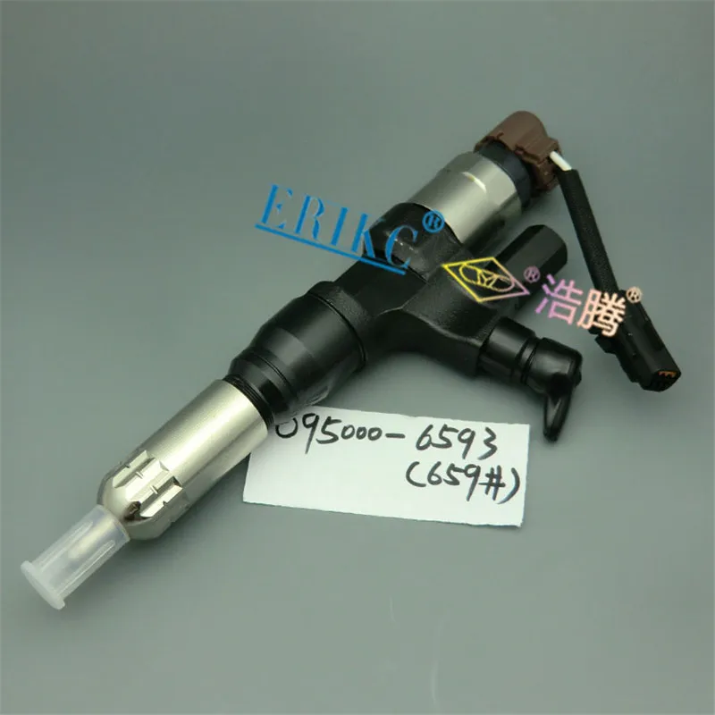 ERIKC Inyector 6593 дизельный двигатель запасные части впрыска 095000-6593 Common Rail топливный инжектор в сборе 0950006593 для Hino J08E