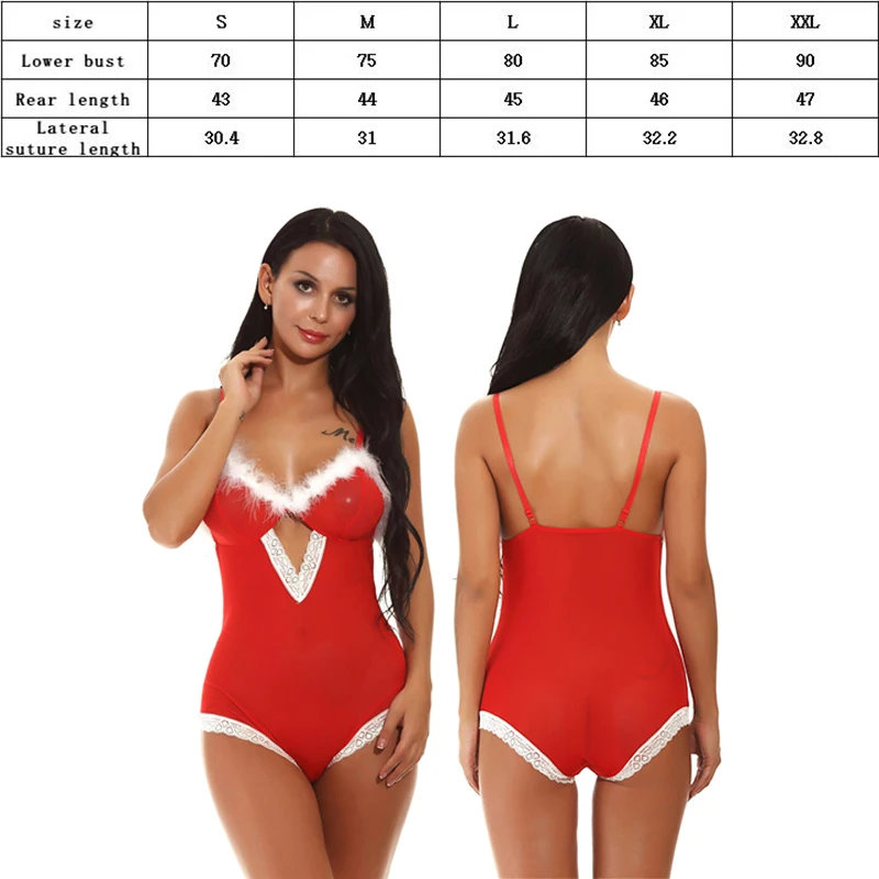 Рождественское сексуальное женское белье Babydoll Тедди Горячее Эротическое порно плюс размер нижнее бельё женское нижнее белье «babydolls» косплей секс одежда