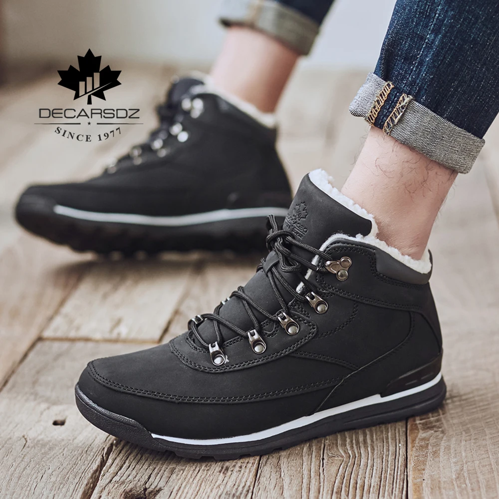 Winter Boots Outsole Men Warm Sneakers Shoes Man DECARSDZ Fashion New Plush Durable