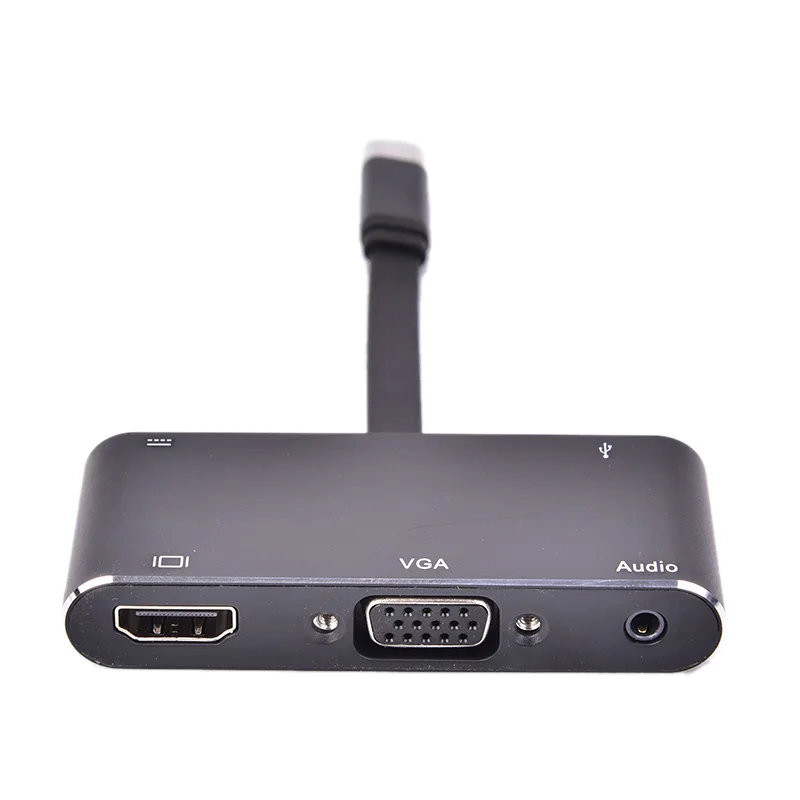 4K type C к HDMI/VGA/аудио/USB 3 0 порт + USB (PD) конвертер 5 в 1 HDMI адаптер для Macbook ноутбука NS