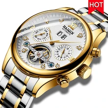 HAIQIN Men's watches Automatic mechanical Men Watches Business Watch men top brand luxury Military Waterproof Tourbillon Clock