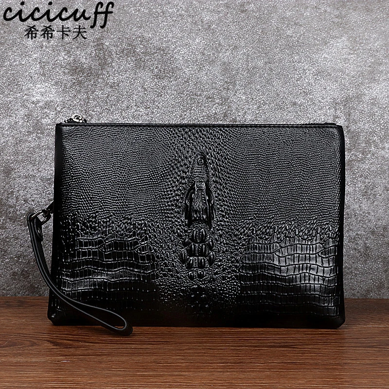 Мужские бумажники на запястье деловая сумка-клатч из натуральной коровьей кожи с