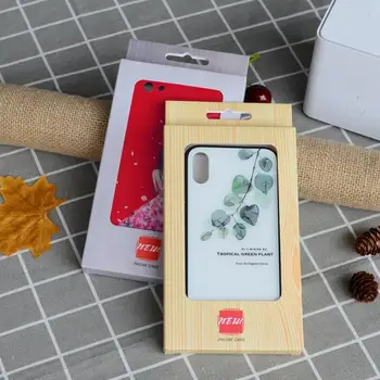

Unique Wood Grain Design Paper Retail Box Cardboard Box For Iphone 11 Pro XS Max XR X Phone Case Cover Funda Coque