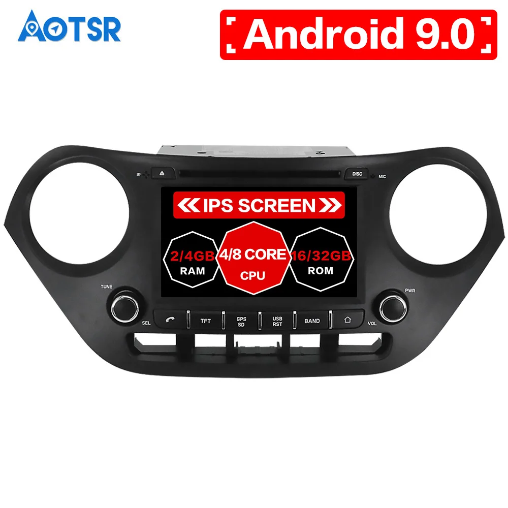 

Aotsr Android 9.0 GPS navigation Car DVD Player For Hyundai i10 2013-2015 car multimedia system radio tape Car Video head unit