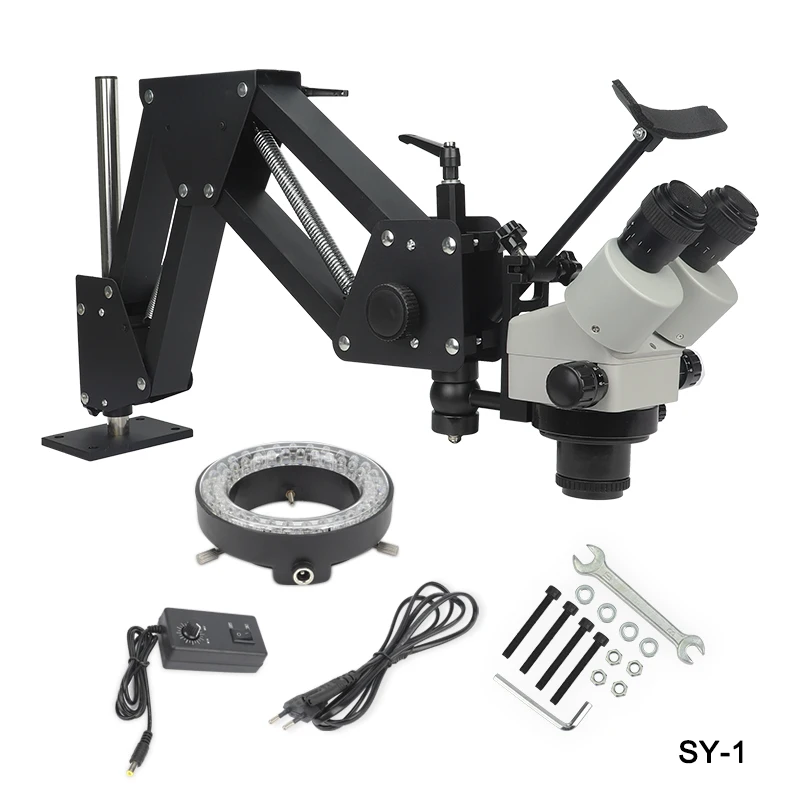 Jewelry Optical Tools Super Clear Microscope with Magnifier Stand Diamond Setting Microscope with LED Light Source 1