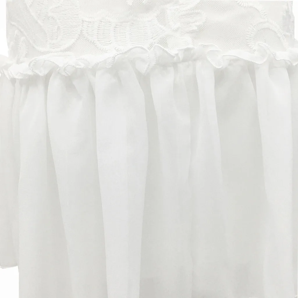 Белое платье с вырезом женское мини сексуальное кружевное вечернее вышивкой