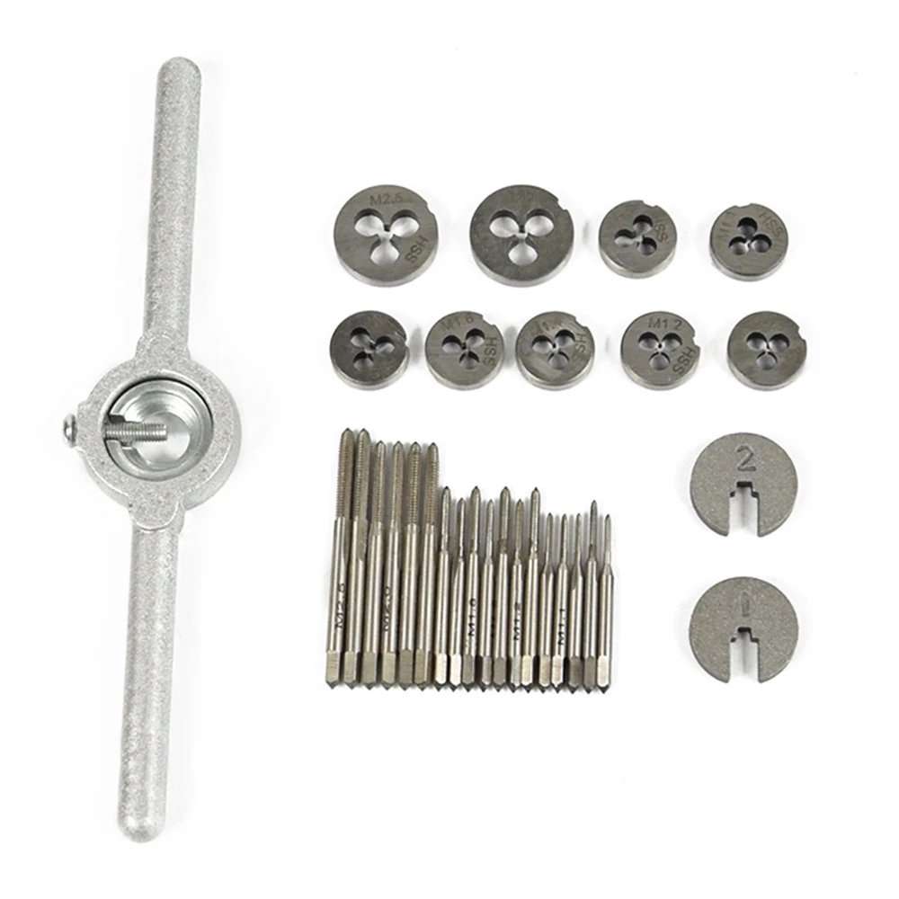 

31pcs/Set M1.0-M2.5 Taps And Dies Metric High Speed Steel Wrench Screw Thead Kit