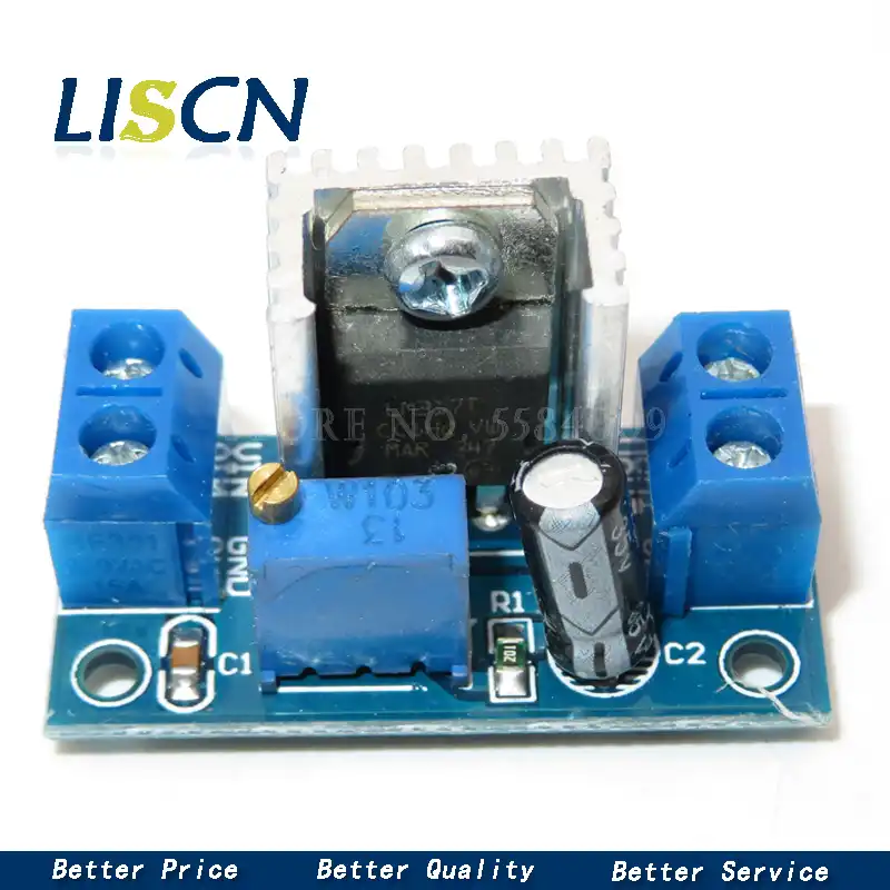 LM317 ajustable Regulador de voltaje Step down Módulo De Fuente De Alimentación LED VOLTMET IG
