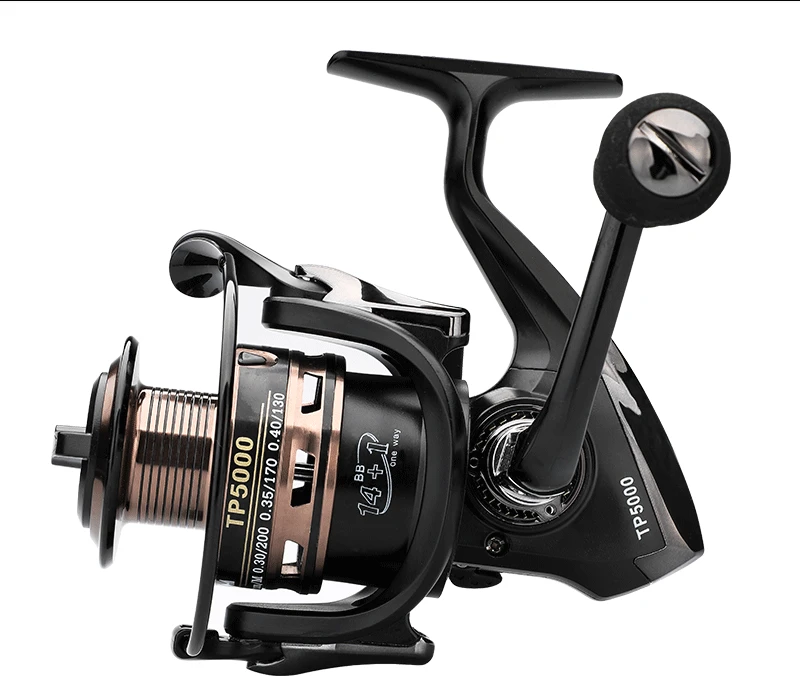 Good Quliaty NEW Spinning Reel TP Fishing Reel  14+1BB  Carbon Drag Spinning Fishing Reel1000-7000 Sea Fishing Reel  carbon reel 6