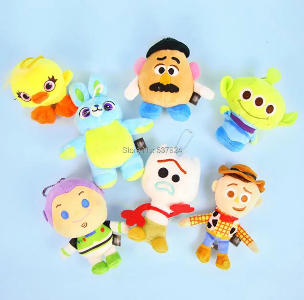 20 шт. 7 стилей Q Bunny Buzz Woody Alien Lightyear Ducky Forky мистер картофель " 10 см Брелок-плюшевая кукла подвеска