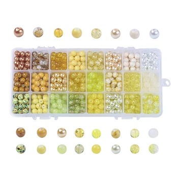 

Gradient Color Loose Beads 18/24 Colors Glass Material DIY Handmade Beading Bracelet Necklace Accessories Material Loose Beads